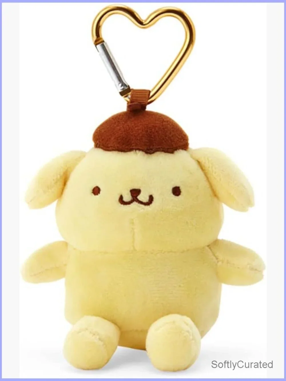 Sanrio Pompompurin Mini Plush Charm - Keychain Strap for Bags